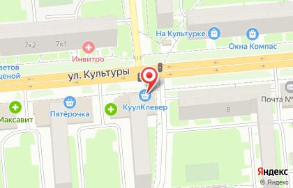 Магазин продуктов МясновЪ на улице Культуры на карте