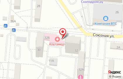 Многопрофильный медицинский центр Альтамед+ на Союзной улице на карте