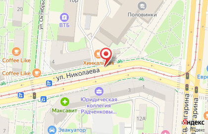 Киоск фастфудной продукции на улице Николаева на карте
