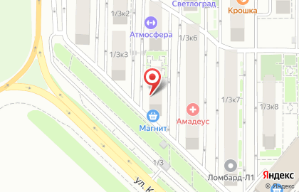 Аптека Апрель на ​Красных Партизан, 1/3 лит5 на карте