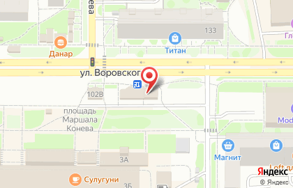 Пекарня Мельница на улице Воровского на карте
