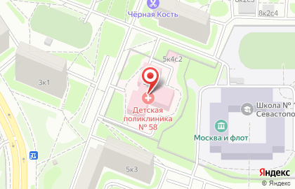Детская поликлиника №58 на Твардовского на карте