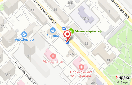 Киоск по продаже цветов на улице Ленинградской на карте