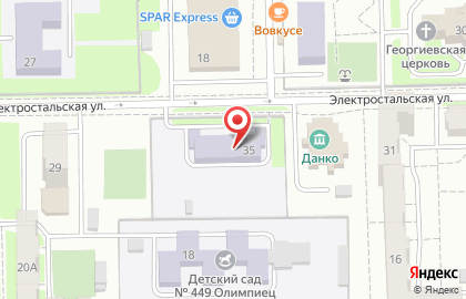 Детский сад Олимпиец №449 на Электростальской улице на карте