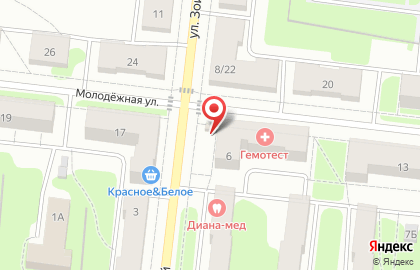 Магазин овощей и фруктов на Молодёжной улице на карте