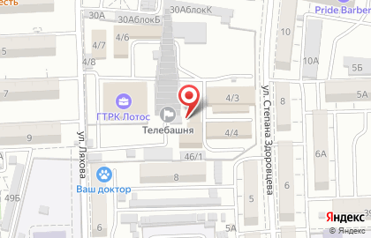 Астраханский областной радиотелевизионный передающий центр на карте