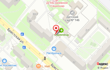 Киоск по продаже хлебобулочных изделий Хлебный домик в Дзержинском районе на карте