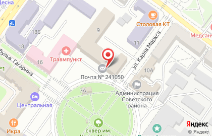Почта Банк в Брянске на карте