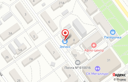 Сервисный центр Элгисс-монтаж на улице Металлургов на карте