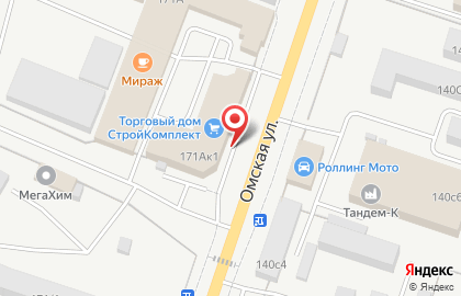 Магазин автотоваров на Омской улице на карте