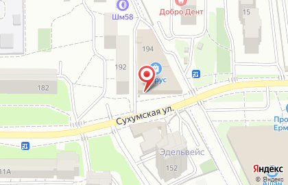 Торговый центр Парус в Первомайском районе на карте
