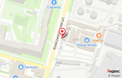 Магазин постельных принадлежностей и женской одежды Текстиль-комфорт на Комсомольской улице на карте