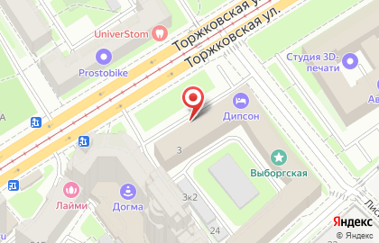 Ресторан Виноград на Торжковской улице на карте