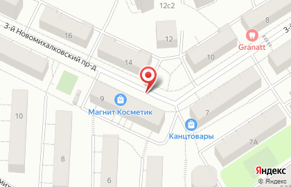 Киоск по продаже фруктов и овощей, район Коптево в 3-м Новомихалковском проезде на карте