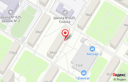 Общественный пункт охраны порядка Юго-Западного административного округа в Москве на карте