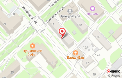 Департамент городского хозяйства на Козлёнской улице на карте
