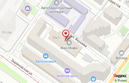 Аудиторская фирма Галакт-Инфо на Зыряновской улице на карте