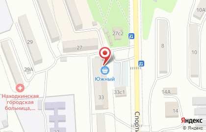 Универсам Южный на Спортивной улице на карте