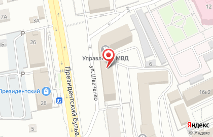 Центр лицензионно-разрешительной работы, Управление МВД России по г. Чебоксары на улице Шевченко на карте