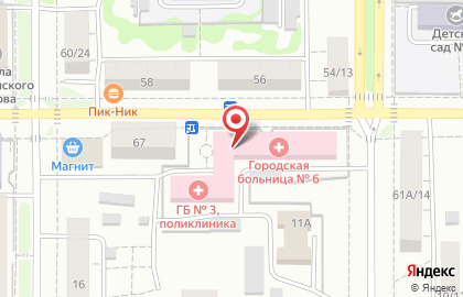 Городская больница №3, г. Барнаул на улице Петра Сухова, 63 на карте