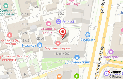 Клиника МедцентрСервис на Курской на карте