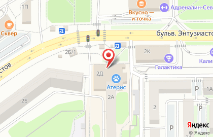 Торговый центр Юпитер на бульваре Энтузиастов на карте