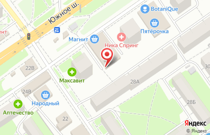 Кафе Юг в Автозаводском районе на карте
