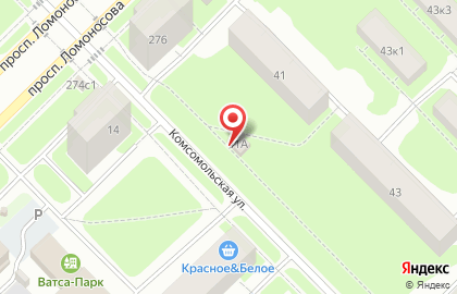 Продовольственный магазин на Комсомольской на карте