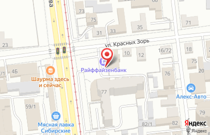 Банкомат Райффазенбанк на улице Маршала Жукова на карте