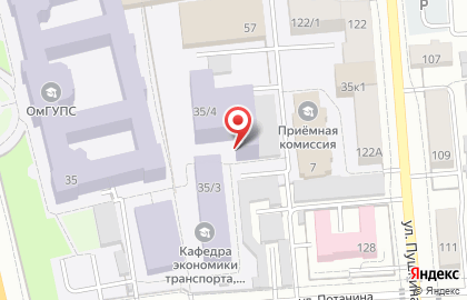 Омский государственный университет путей сообщения в Центральном районе на карте