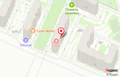 Центр диагностики CMD на улице Дружбы в Люберцах на карте