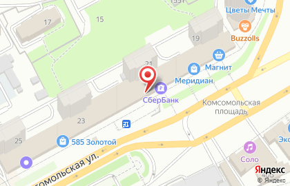 Сеть торговых центров на карте