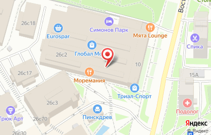 Магазин товаров для плавания Arena на улице Ленинская Слобода на карте