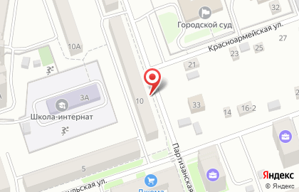 Риал на Партизанской улице на карте