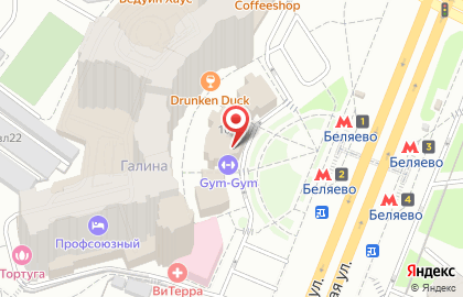 Якитория в Беляево на карте