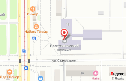 Политехнический колледж на улице Сталеваров на карте