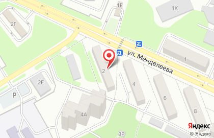 Двушечка на улице Менделеева на карте