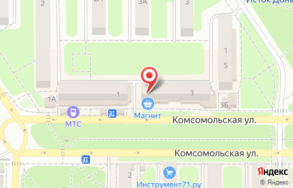Микрокредитная компания Центрофинанс на Комсомольской улице в Новомосковске на карте