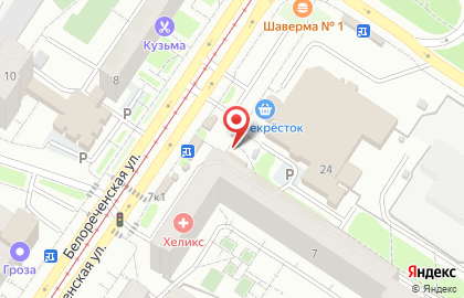 Киоск по продаже фруктов и овощей на улице Посадская 24 на карте