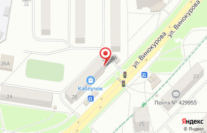 Пекарня жар Свежар на улице Винокурова на карте