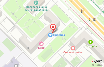 Магазин одежды и обуви для танцев Престиж на Ломоносовском проспекте на карте