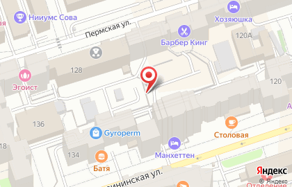 Автостоянка в Перми на карте