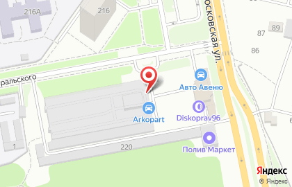 Служба эвакуации автомобилей на улице Московская на карте