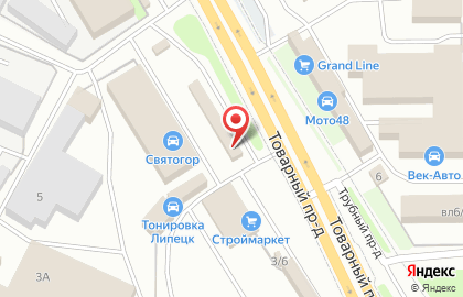 Магазин автозапчастей в Липецке на карте