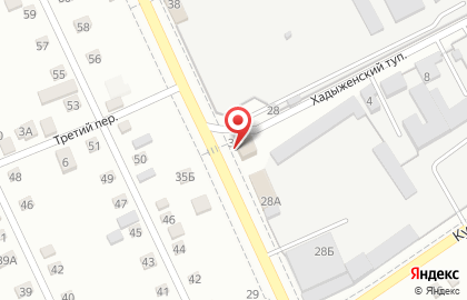 Отделение банка Почта Банк на улице Хадыженская на карте
