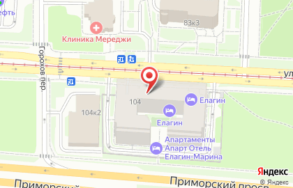 Английский детский сад Sun School на улице Савушкина, 104 на карте