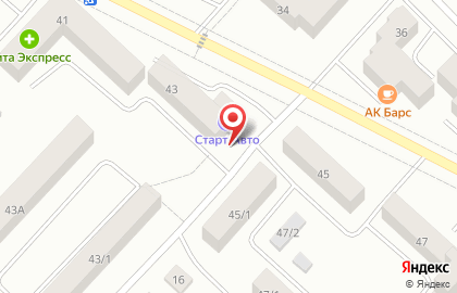 Автошкола Старт-Авто на улице Комарова на карте