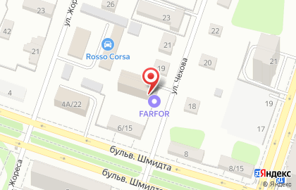 Служба доставки еды Farfor на улице Чехова на карте