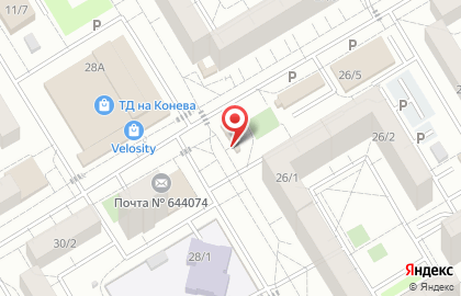 Роспечать, Кировский округ на улице Конева на карте
