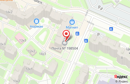 Банкомат Почта Банк в Петродворцовом районе на карте
